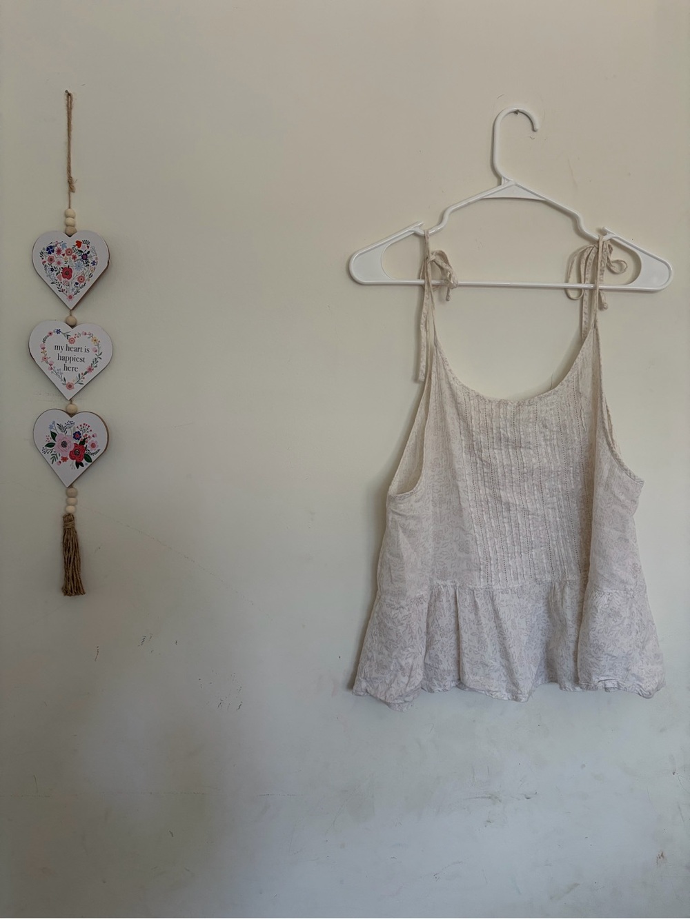 Abercrombie And Fitch Y2K Smocked Floral Babydoll Top Flowy Cream Peplum Ruffle